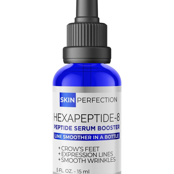 Acetyl Hexapeptide-8 Line Smoother dropper bottle labeled peptide serum paraben-free zero fillers