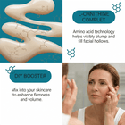 dermafill serum booster contains amino acid technology that helps visibly plump and fill facial hollows