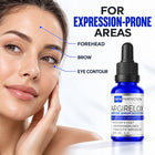 Dual peptide ingredient for expression-prone facial areas