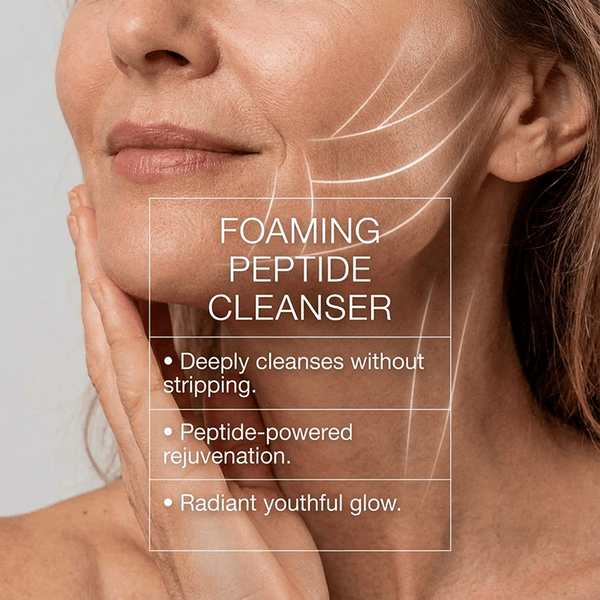 foaming peptide cleanser deeply cleanses without stripping skin
