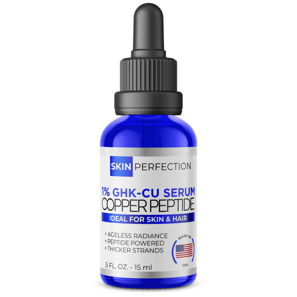 GHK-Cu Copper Peptide Serum | Face, Hair + Scalp | 1% Pure GHK-Cu | 0.5 oz