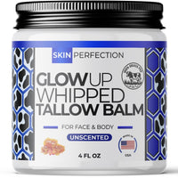 Glow Up Whipped Tallow Balm Grass-Fed Tallow and Honey