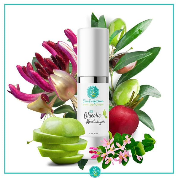 Ingredients in 10% glycolic moisturizer for effective skin care