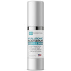 Hyaluronic NASHA Plump Serum bottle labeled Hyaluronic Acid and Argireline peptide clear gel texture