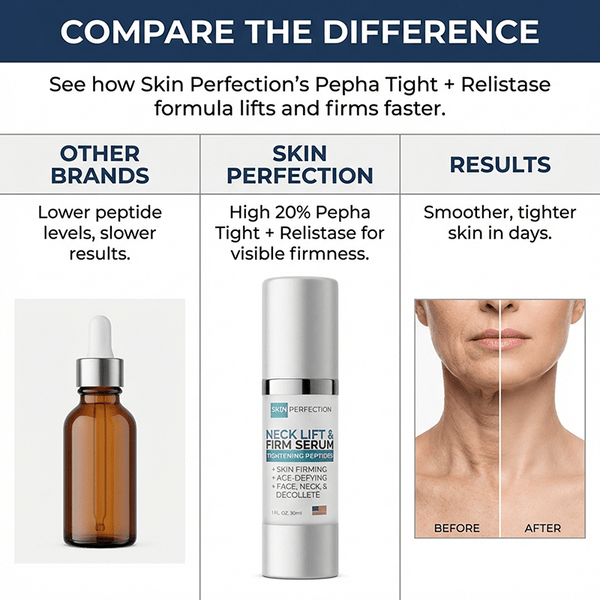 neck lift and firm from Skin Perfection results in smoother, tighter skin sooner