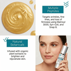 super peptide serum with 99% peptides targets wrinkles, fine lines, and loss of firmness with ingredients that are infused from organic plant extracts to brighten and rejuvenate skin