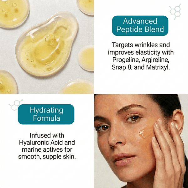 peptide fusion targets wrinkles and improves elasticity for smooth, supple skin